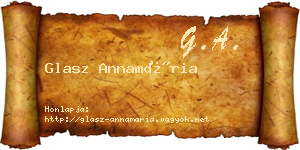 Glasz Annamária névjegykártya